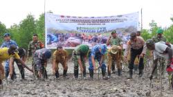 Kodim 1710/Mimika Bersama Satuan TNI-Polri Gelar Penanaman Mangrove, Peduli Dengan Kelestarian Alam