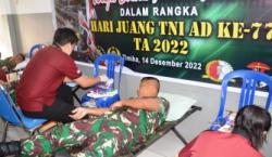 Kodim Mimika Gelar Donor Darah, Dalam Memperingati Hari Juang TNI AD