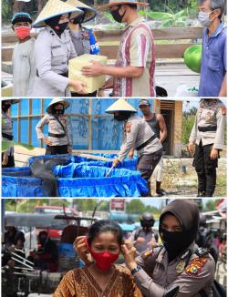 Jelang Hari Jadi Ke 72 , Polwan Polres Rokan Hilir Gelar Bakti Sosial dan Bantu Petani Panen