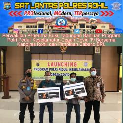 Kapolres Rohil Pimpin Acara Launching Program Polri Peduli Keselamatan Cegah Covid -19