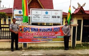 Ops Bina kusuma Siak 2017 Sebar Spanduk Pekat