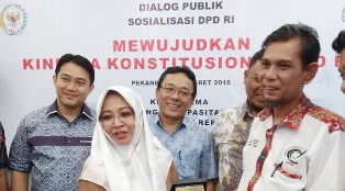 DPD RI Dan Wartawan Parlemen Riau ( WPR) Gelar Dialog Publik.