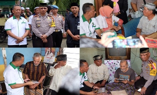 Hujan Deras dan Banjir Pasang tak Surutkan Tim Jumat Barokah Polresta Sambangi Warga Kurang Mampu